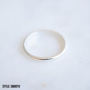 Smooth Sterling Silver Band Ring